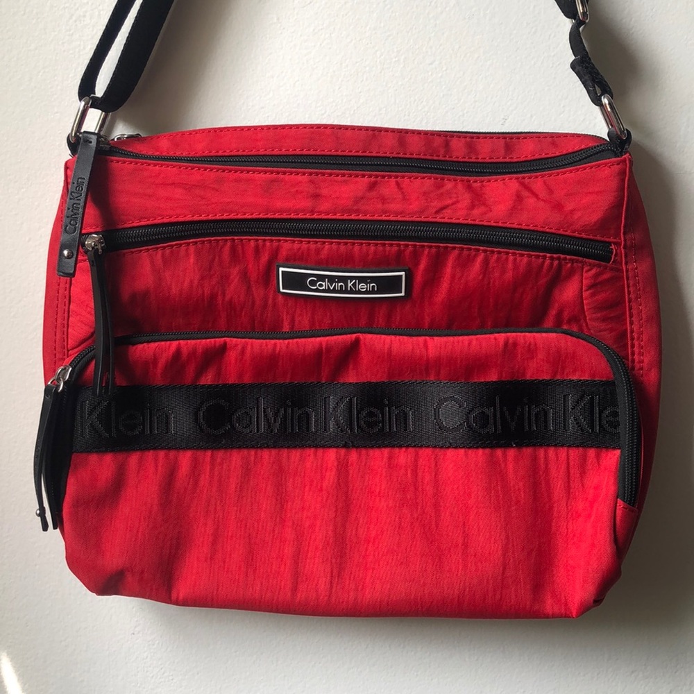 Calvin Klein Bag Purse Red and Black